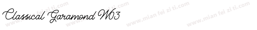 Classical Garamond W03字体转换